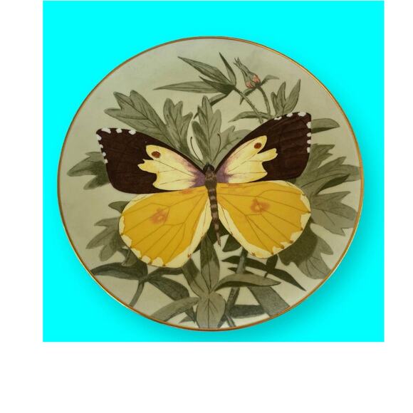 Vintage Butterfly Plate by Stanley Galli Famous Postal Artists Series - Picture 1 of 4